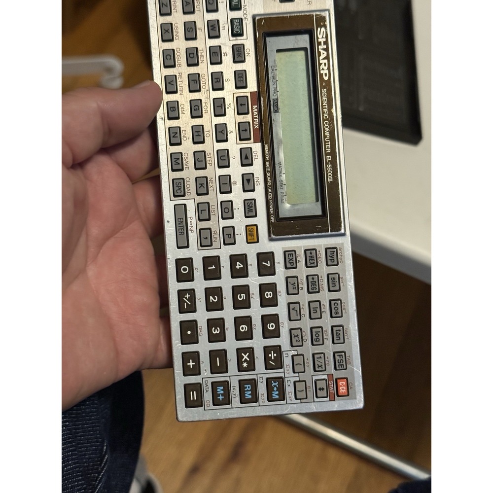 Sharp EL-5500III Scientific Computer Electronic Calculator ( No Power ) Asis